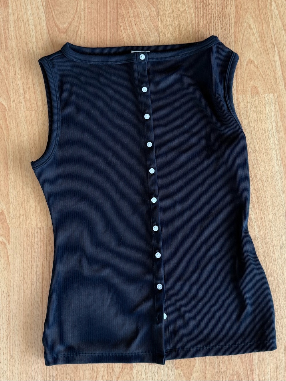 Abercrombie ribbed button up tank xs